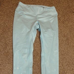 White athletic leggings